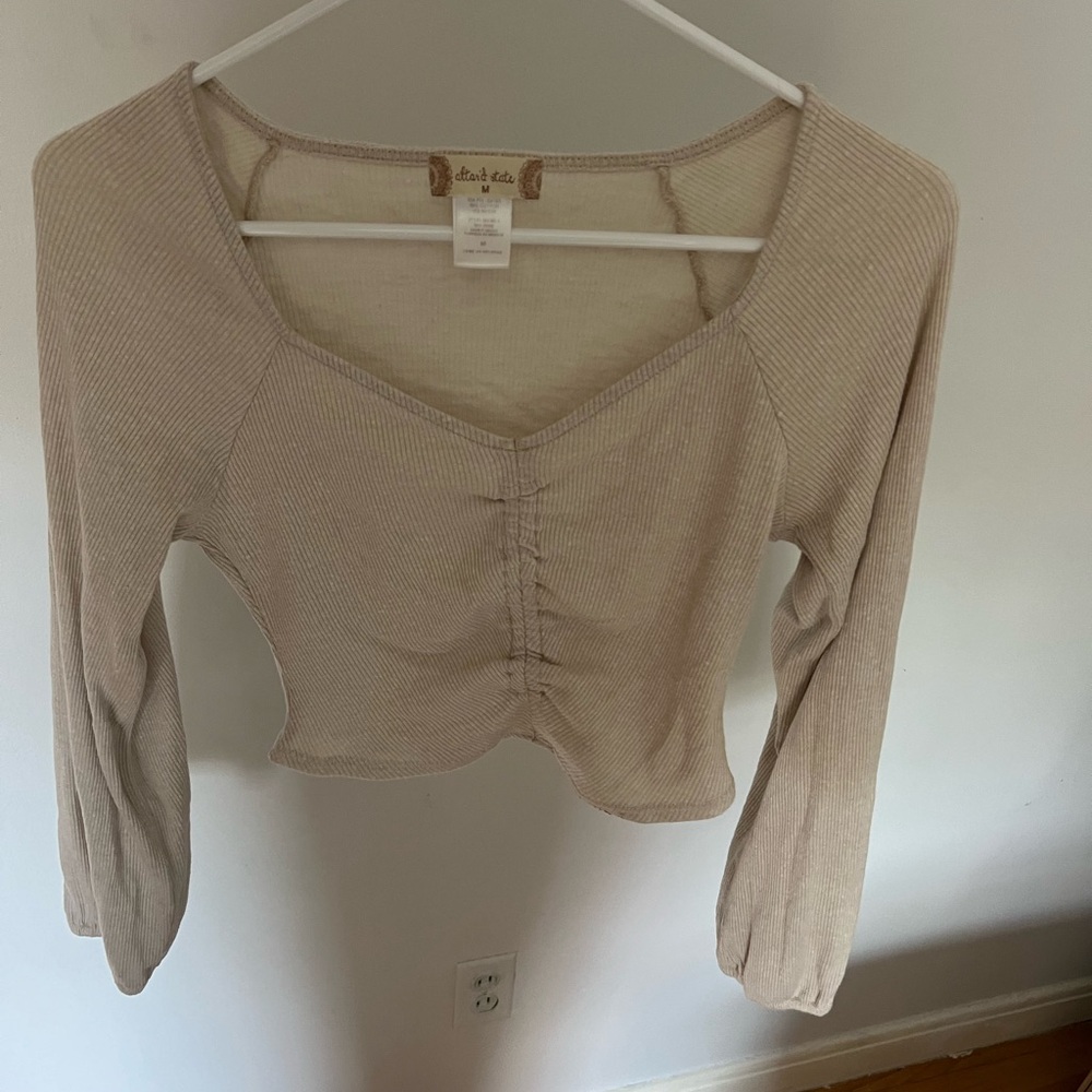 5/$25 Altar'd State Long Sleeve Ribbed Cropped Top